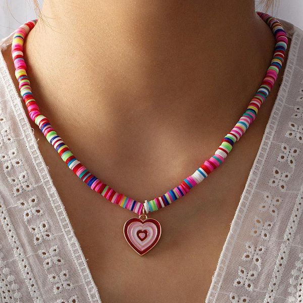 chokers bohemian colorful clay alloy necklaces for women ins summer retro heart dripping oil clavicle chain jewelry party, Golden;silver
chokers bohemian colorful clay alloy necklaces for women ins summer retro heart dripping oil clavicle chain jewelry party, Golden;silver