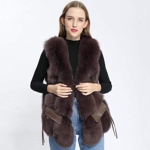 women's fur & faux janefur vest luxury real coat warm women gilet winter fashion lady jacket, Black
women's fur & faux janefur vest luxury real coat warm women gilet winter fashion lady jacket, Black