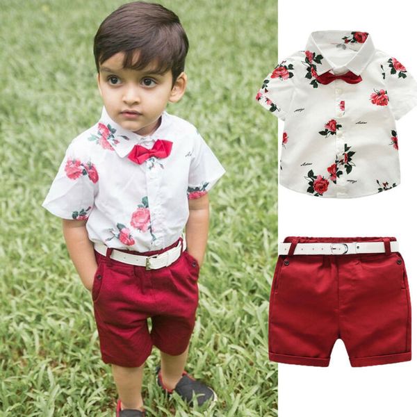 2-7 years boys clothes set short sleeve boys shirt floral print shirt for boys blouse set children set kids suits outfits, White
2-7 years boys clothes set short sleeve boys shirt floral print shirt for boys blouse set children set kids suits outfits, White
