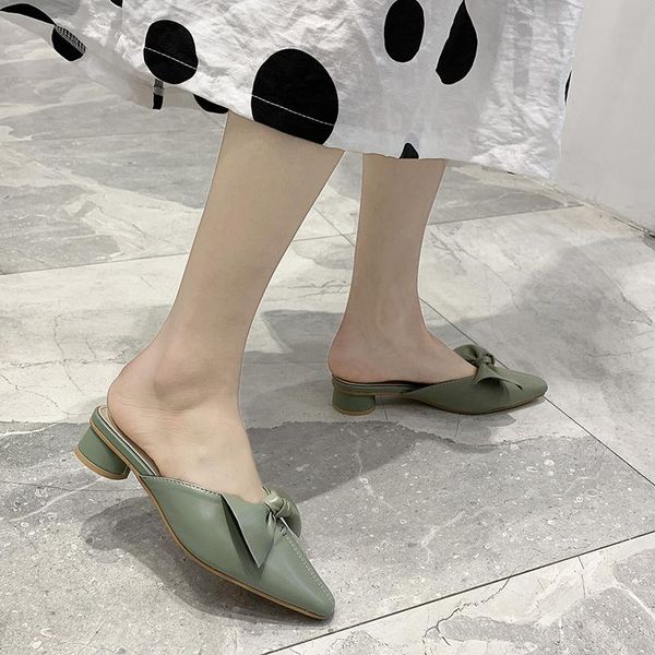 baotou half slippers for women's wear 2021 lazy pointed point versatile thick heel bow sandals fashion shoes, Black
baotou half slippers for women's wear 2021 lazy pointed point versatile thick heel bow sandals fashion shoes, Black