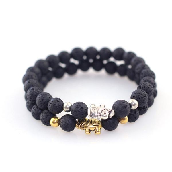 beaded, strands 2021 fashion single-circle selling volcanic stone alloy elephant valentine's day present natural elastic bracelets, Black
beaded, strands 2021 fashion single-circle selling volcanic stone alloy elephant valentine's day present natural elastic bracelets, Black