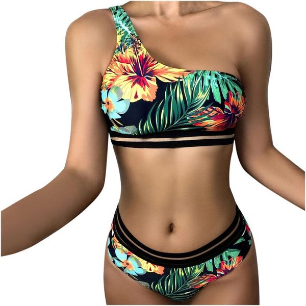 women's swimwear summer brazil beach one shoulder bikinis set women floral printed bikini push-up padded swimsuit beachwear, White;black
women's swimwear summer brazil beach one shoulder bikinis set women floral printed bikini push-up padded swimsuit beachwear, White;black