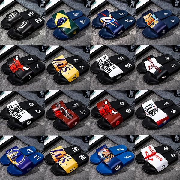 basketball football star logo sports slippers brand designer mens color printing leisure rubber sandals beach slide non-slip flip flops outd, Black
basketball football star logo sports slippers brand designer mens color printing leisure rubber sandals beach slide non-slip flip flops outd, Black