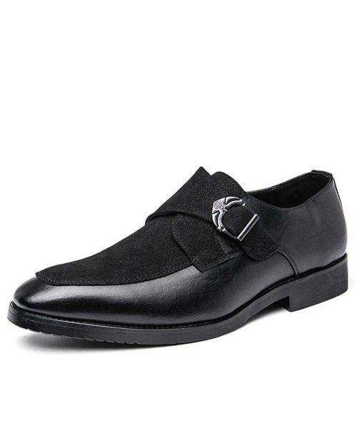 men's handmade black pu stitching suede metal single buckle monk shoes retro classic fashion all-match business casual ka111 dress
men's handmade black pu stitching suede metal single buckle monk shoes retro classic fashion all-match business casual ka111 dress