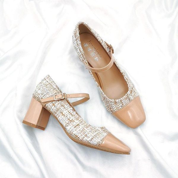 dress shoes pig toe lattices fabric patchwork pu mary janes women square buckle strap pumps ol shallow mouth work woman 2021, Black
dress shoes pig toe lattices fabric patchwork pu mary janes women square buckle strap pumps ol shallow mouth work woman 2021, Black
