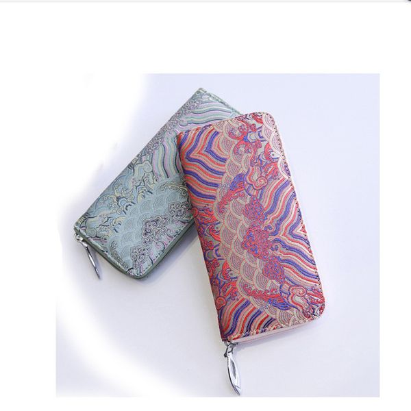 student new 2021 fashion wallet water pattern french embroidered wallet pu wallet mid-length zipper wave women's kfokd, Brown;gray
student new 2021 fashion wallet water pattern french embroidered wallet pu wallet mid-length zipper wave women's kfokd, Brown;gray