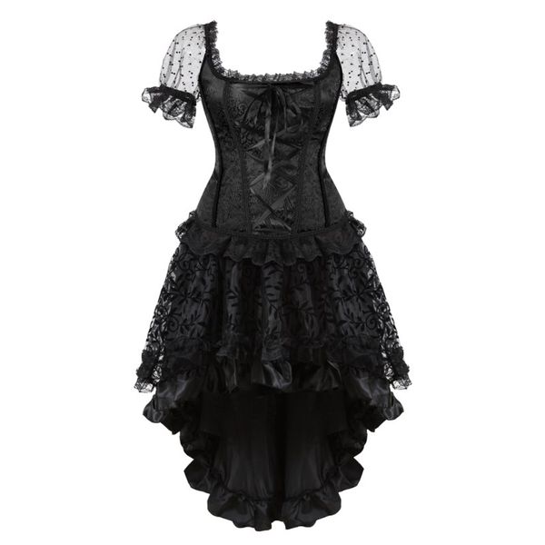 Sexy Lolita Style Corset Dress Victorian Plus Size Burlesque Sleeves Corset Skirt Set Halloween Party Dancing Cosplay Costume, Blue
Sexy Lolita Style Corset Dress Victorian Plus Size Burlesque Sleeves Corset Skirt Set Halloween Party Dancing Cosplay Costume, Blue