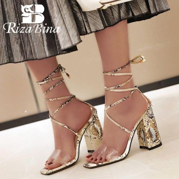 women sandals thick high heels summer shoes cross tied snakeskin party female footwear size 34-48, Black
women sandals thick high heels summer shoes cross tied snakeskin party female footwear size 34-48, Black