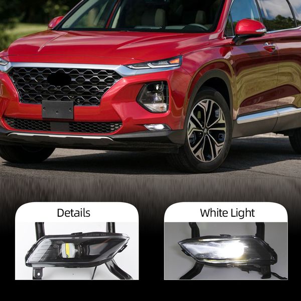 1 set led daytime running light drl fog lamp day light foglights for hyundai santa fe santafe 2019 2020
1 set led daytime running light drl fog lamp day light foglights for hyundai santa fe santafe 2019 2020