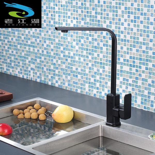 kitchen faucets rotating faucet black spray paint sink square flat tube and cold mixed water rotation
kitchen faucets rotating faucet black spray paint sink square flat tube and cold mixed water rotation