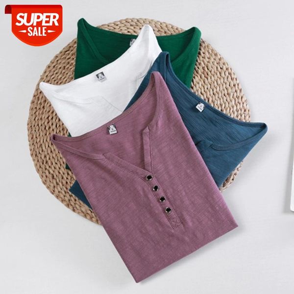 t shirt women cotton basic v-neck 2021 korean style woman clothes summer womens long sleeve t-shirt tee shirt femme #um6v, White 
t shirt women cotton basic v-neck 2021 korean style woman clothes summer womens long sleeve t-shirt tee shirt femme #um6v, White