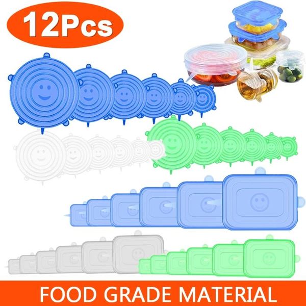 kitchen storage & organization 12pcs reusable silicone cover elastic stretch lids 6 w wrap seal fresh keeping caps univ
kitchen storage & organization 12pcs reusable silicone cover elastic stretch lids 6 w wrap seal fresh keeping caps univ