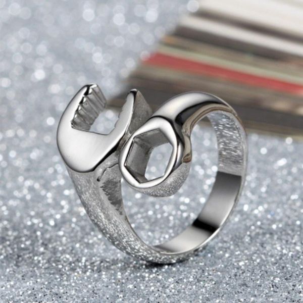 cluster rings fashion wrench shape metal ring trend rock hip hop personality jewelry for men, Golden;silver
cluster rings fashion wrench shape metal ring trend rock hip hop personality jewelry for men, Golden;silver