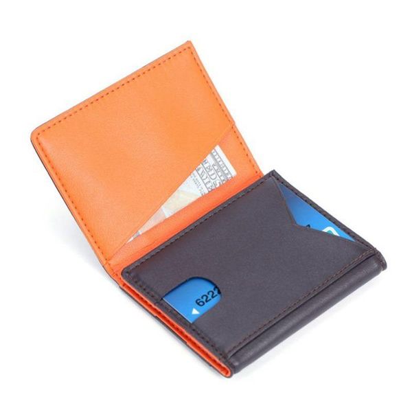 card holders slim trifold cow leather men rfid antimagnetic business bank credit id holder genuine minimalist male short wallet, Brown;gray
card holders slim trifold cow leather men rfid antimagnetic business bank credit id holder genuine minimalist male short wallet, Brown;gray