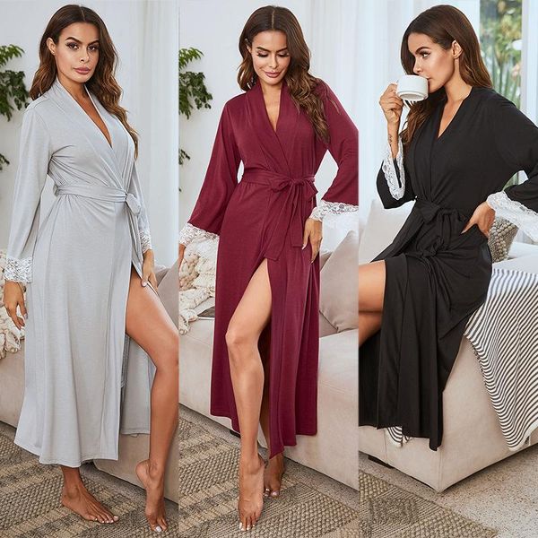 women long wedding bride bridesmaid robes elegant sleepwear lace dressing gown bathrobe bath robe sleep lounge women's, Black;red
women long wedding bride bridesmaid robes elegant sleepwear lace dressing gown bathrobe bath robe sleep lounge women's, Black;red