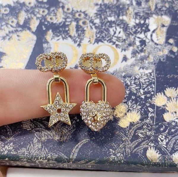 d earrings dijia love pentagram fashion star temperament female earrings brass 925 silver needle, Golden
d earrings dijia love pentagram fashion star temperament female earrings brass 925 silver needle, Golden