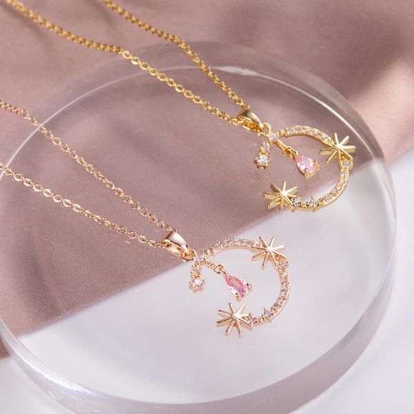 chains stainless steel rose gold flower star crescent moon zircon stone pendant necklace women ladies jewelry gift for him, Silver
chains stainless steel rose gold flower star crescent moon zircon stone pendant necklace women ladies jewelry gift for him, Silver