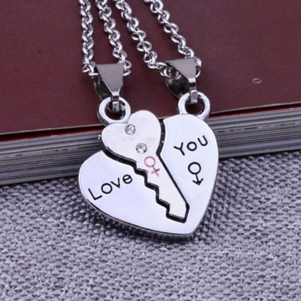 pendant necklaces x7af fashion 2 pcs set couple key heart exquisite chain girls jewellery gifts, Silver
pendant necklaces x7af fashion 2 pcs set couple key heart exquisite chain girls jewellery gifts, Silver