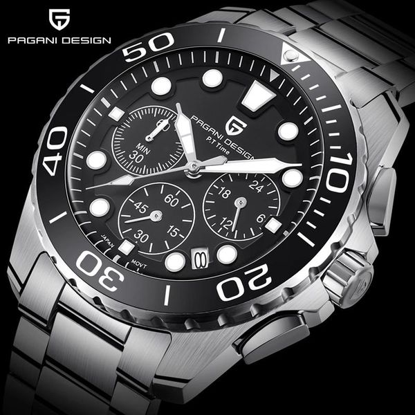 wristwatches pagani design 2021 brand fashion men's chronograph stainless steel quartz waterproof wrist watches mens automatic date wat, Slivery;brown
wristwatches pagani design 2021 brand fashion men's chronograph stainless steel quartz waterproof wrist watches mens automatic date wat, Slivery;brown