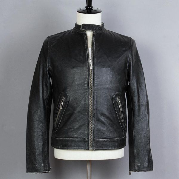 men's leather & faux 2021 vintage casual genuine men black cowskin short stand collar motorcycle biker jacket real coat
men's leather & faux 2021 vintage casual genuine men black cowskin short stand collar motorcycle biker jacket real coat