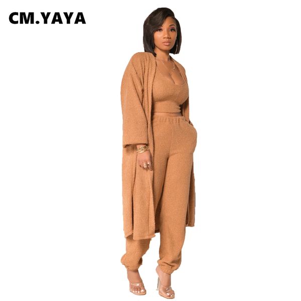3 pieces set women fall winter fitness outfits coat++ jogger pants suits overalls street active fleece trasuitby air, White
3 pieces set women fall winter fitness outfits coat++ jogger pants suits overalls street active fleece trasuitby air, White