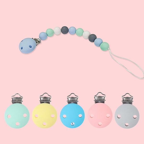 pacifiers# 1pcs diy silicone round baby pacifier dummy teether clips soother nursing toy accessory holder
pacifiers# 1pcs diy silicone round baby pacifier dummy teether clips soother nursing toy accessory holder