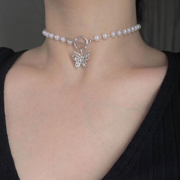 pendant necklaces choker butterfly statement pearl rhinestones necklace titanium steel chain for women girls party jewelry gifts, Silver
pendant necklaces choker butterfly statement pearl rhinestones necklace titanium steel chain for women girls party jewelry gifts, Silver