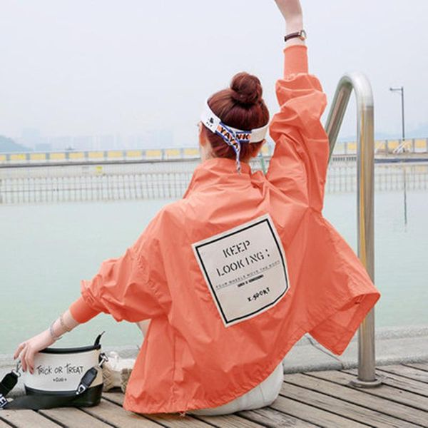 women's jackets summer fashion letter print jacket coat women casual loose sun protection jakcet long sleeve beach outdoor thin outerwe, Black;brown
women's jackets summer fashion letter print jacket coat women casual loose sun protection jakcet long sleeve beach outdoor thin outerwe, Black;brown