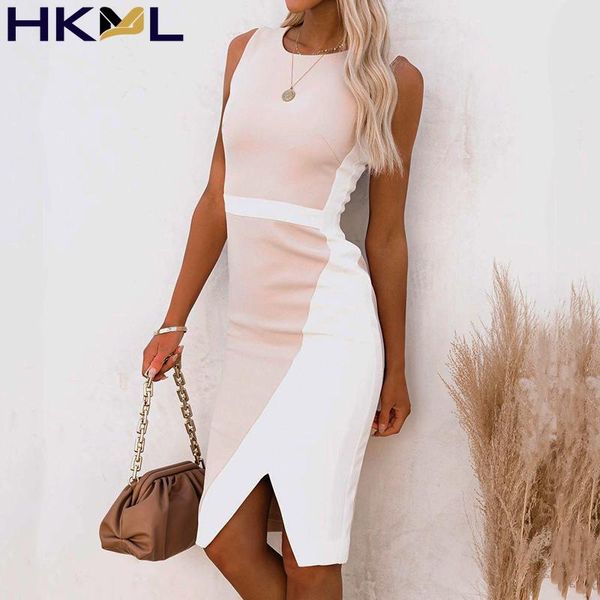 casual dresses patchwork slim fit split bodycon women spring o neck sleeveless party dress 2021 summer elegant office lady, Black;gray
casual dresses patchwork slim fit split bodycon women spring o neck sleeveless party dress 2021 summer elegant office lady, Black;gray