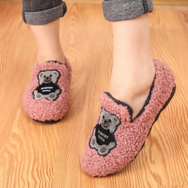boots 2021 winter furry shoes women wear casual warm and comfortable peas cotton women's trend, Black