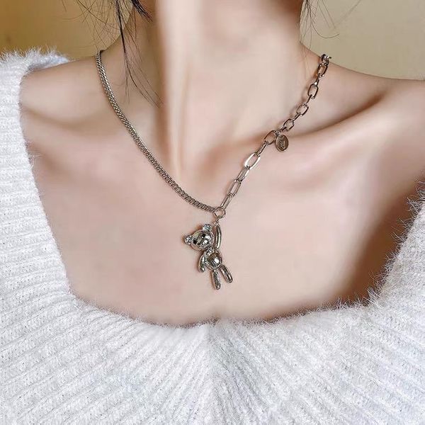 pendant necklaces trendy exquisite little bear shiny zircon necklace for women designer luxury creativity jewelry gift, Silver
pendant necklaces trendy exquisite little bear shiny zircon necklace for women designer luxury creativity jewelry gift, Silver