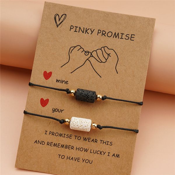 pinky promise charm bracelet for friendship couples 2pcs set volcanic stone bracelet bead bangles women man lucky jewelry, Golden;silver
pinky promise charm bracelet for friendship couples 2pcs set volcanic stone bracelet bead bangles women man lucky jewelry, Golden;silver
