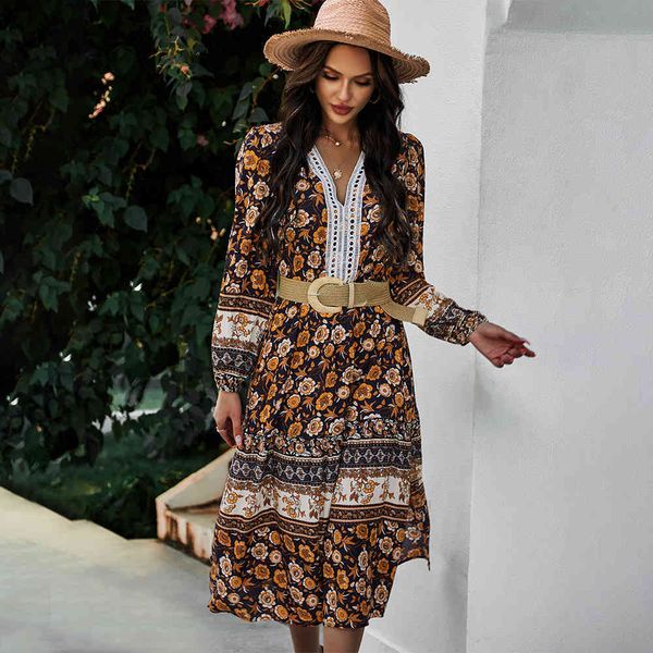 holiday floral print bohemian a-line dress womens lace long sleeve dress high waist summer beach midi dresses vestidos 210514, Black;gray
holiday floral print bohemian a-line dress womens lace long sleeve dress high waist summer beach midi dresses vestidos 210514, Black;gray