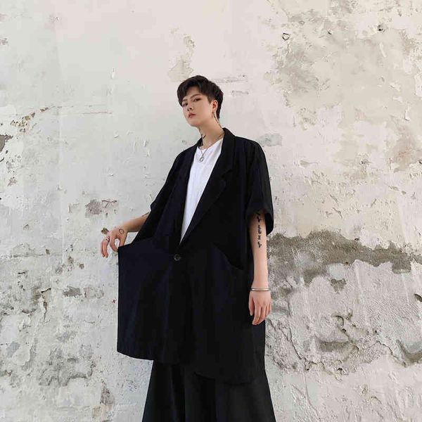 man oversize cotton linen short sleeve casual trench male coat streetwear hip hop thin outerwear long jacket z01h, White;black
man oversize cotton linen short sleeve casual trench male coat streetwear hip hop thin outerwear long jacket z01h, White;black
