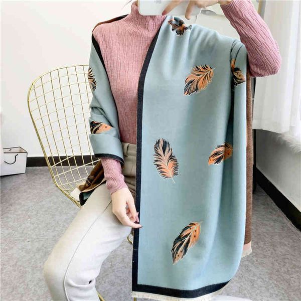 70% off design scarf live broadcast new ins style winter imitation cashmere blend female feather jacquard large shawl warm bib dual purpose, Blue;gray
70% off design scarf live broadcast new ins style winter imitation cashmere blend female feather jacquard large shawl warm bib dual purpose, Blue;gray