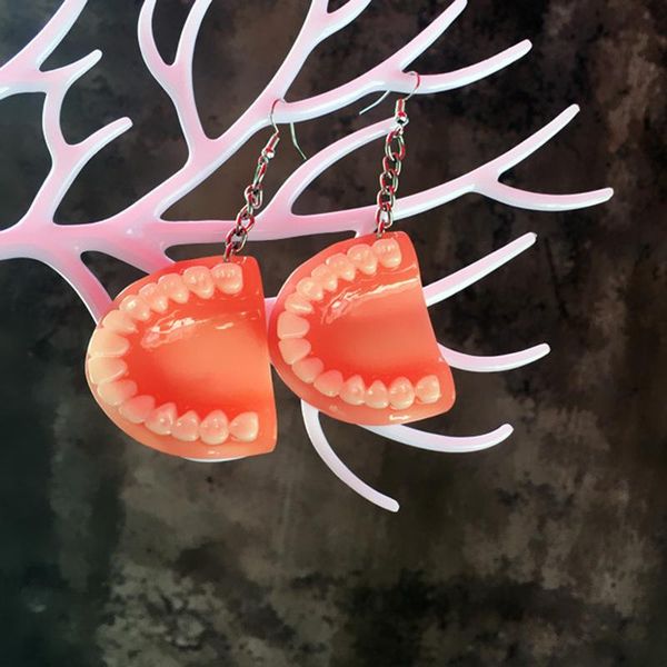 dangle & chandelier funny false tooth resin earrings for women personality artificial dentures earring novelty jewelry, Silver
dangle & chandelier funny false tooth resin earrings for women personality artificial dentures earring novelty jewelry, Silver