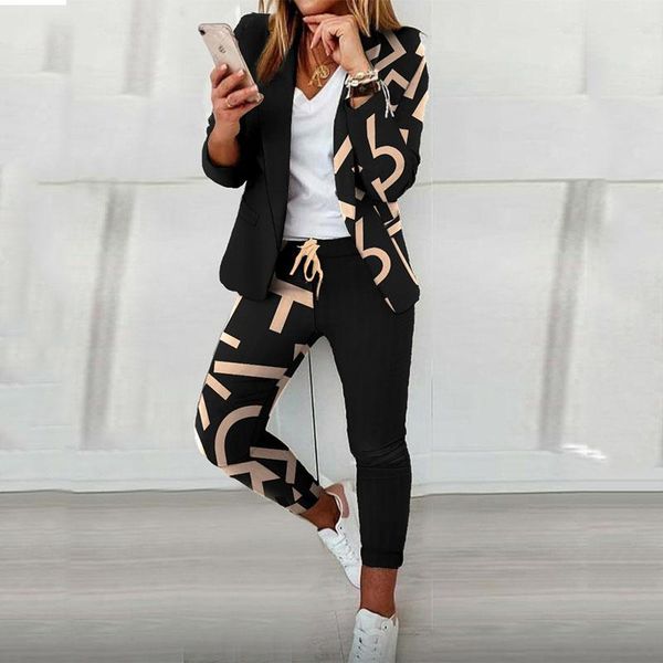 women's two piece pants 2021 winter fashion sets women black patchwork print long sleeve petite suits and pencil slim leisure suit, White
women's two piece pants 2021 winter fashion sets women black patchwork print long sleeve petite suits and pencil slim leisure suit, White