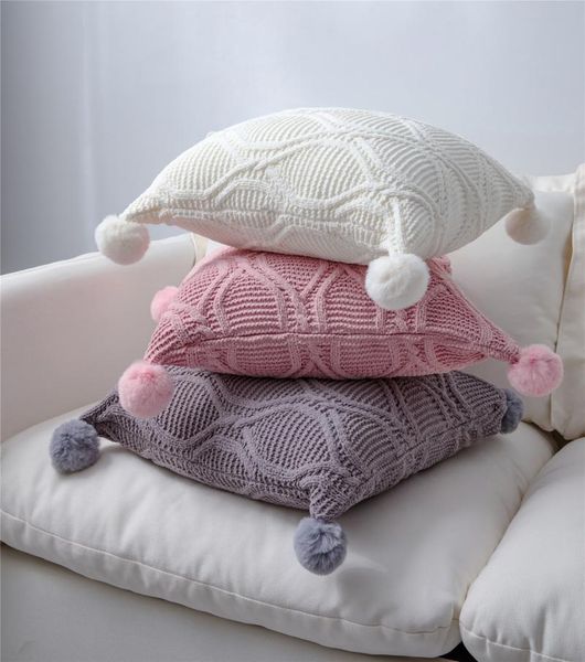 cushion/decorative pillow yiruio pompoms chenille fall cushion cover decorative football plaid thick cozy case nordic home throw 45*45
cushion/decorative pillow yiruio pompoms chenille fall cushion cover decorative football plaid thick cozy case nordic home throw 45*45