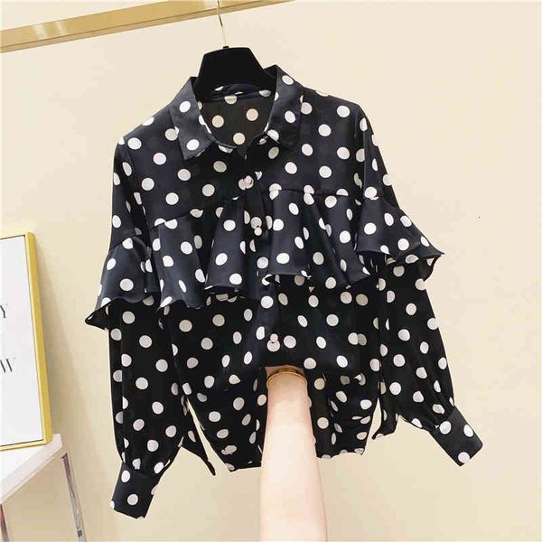 blouses polka dot ruffled chiffon blouse women long sleeve autumn shirt female korean-style loose ladies blusas all-match basic top, White
blouses polka dot ruffled chiffon blouse women long sleeve autumn shirt female korean-style loose ladies blusas all-match basic top, White