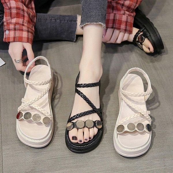 sandals open toe fashion womens shoes 2021 elastic band muffins shoe strappy heels breathable suit female beige peep luxury slip, Black
sandals open toe fashion womens shoes 2021 elastic band muffins shoe strappy heels breathable suit female beige peep luxury slip, Black