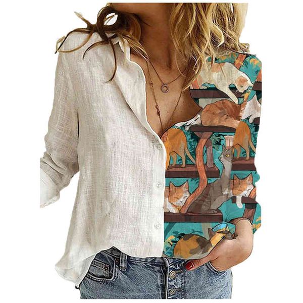 fashion pattern print ladies casual loose office shirt women long-sleeved elegant lapel shirt button oversize blouse women 210515, White
fashion pattern print ladies casual loose office shirt women long-sleeved elegant lapel shirt button oversize blouse women 210515, White