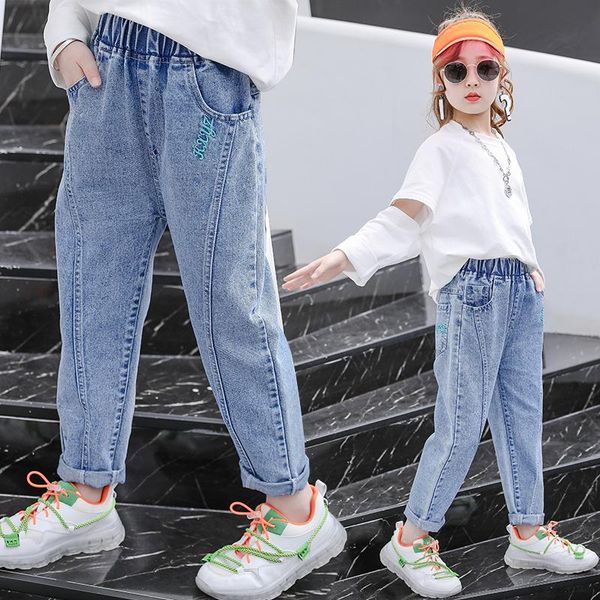 jeans 2021 autumn children girls pants letter embroidery modern kids jogger denim 3 to 13 yrs clothes trousers, Blue
jeans 2021 autumn children girls pants letter embroidery modern kids jogger denim 3 to 13 yrs clothes trousers, Blue