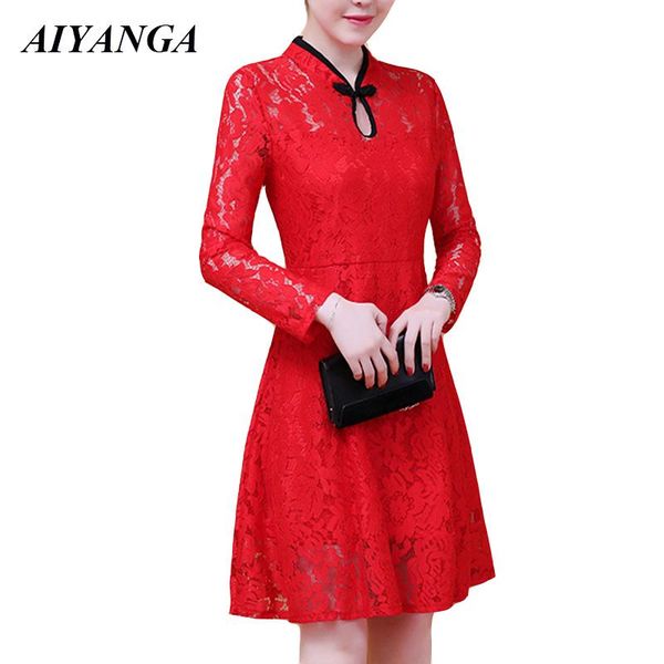 casual dresses -4xl plus size vintage lace dress for women 2021 spring female chic slim mandarin collar a-line red black, Black;gray
casual dresses -4xl plus size vintage lace dress for women 2021 spring female chic slim mandarin collar a-line red black, Black;gray