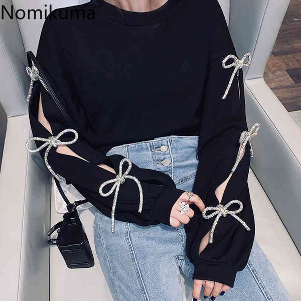 nomikuma causal korean bowknot hollow-out long sleeve pullover sweatshirt autumn new o-neck hoodies short women 6c461 210427, Black
nomikuma causal korean bowknot hollow-out long sleeve pullover sweatshirt autumn new o-neck hoodies short women 6c461 210427, Black