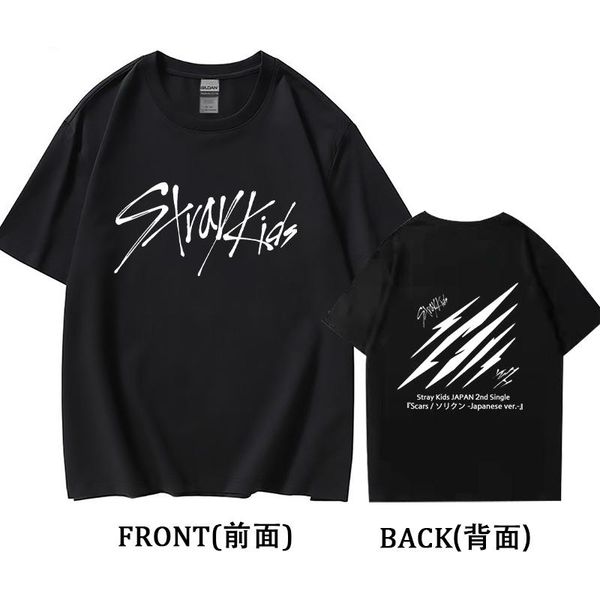 women's t-shirt kpop stray kids scars concert shirts streetwear loose clothes tshirt short sleeve, White
women's t-shirt kpop stray kids scars concert shirts streetwear loose clothes tshirt short sleeve, White