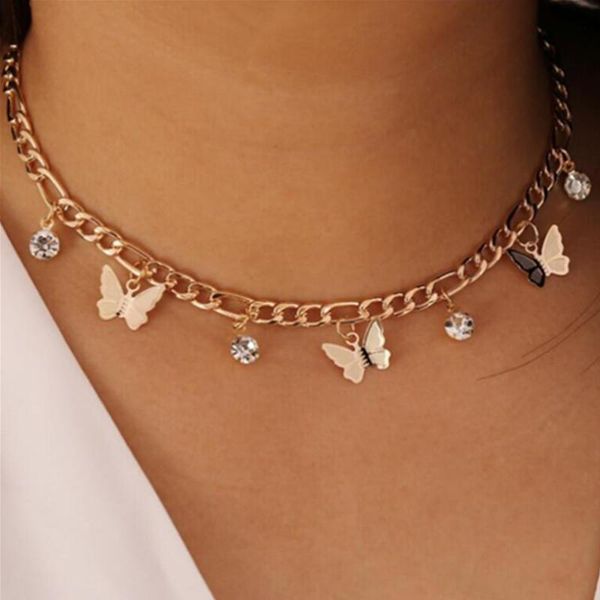 in 2021 butterfly crystal neck chain women o-chain chokers necklaces fashion link chains for punk party gift, Golden;silver
in 2021 butterfly crystal neck chain women o-chain chokers necklaces fashion link chains for punk party gift, Golden;silver