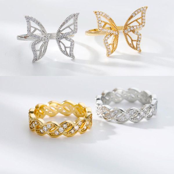 wedding rings elegant zircon butterfly couple for women gold animal round female finger ring engagement jewelry anillos bague, Slivery;golden
wedding rings elegant zircon butterfly couple for women gold animal round female finger ring engagement jewelry anillos bague, Slivery;golden