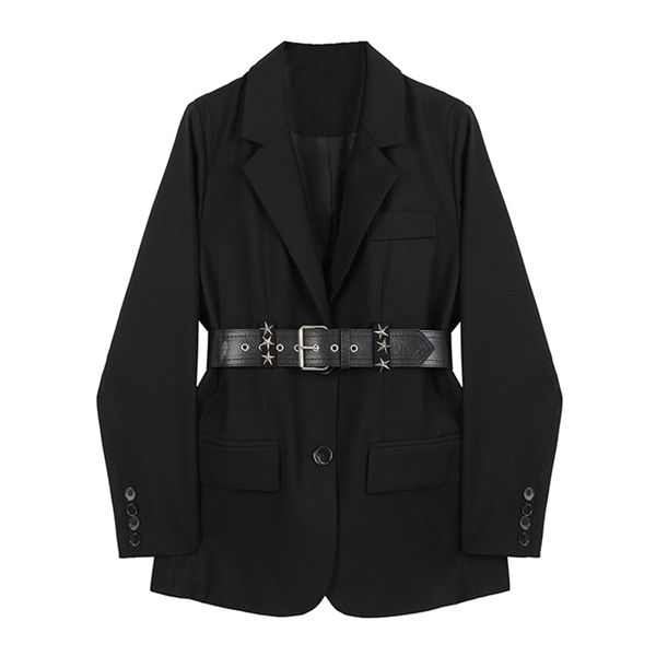 autumn blazer women jackets with belt vintage casual fall long sleeve female blazers coat fashion solid black suits outwear 210515, White;black
autumn blazer women jackets with belt vintage casual fall long sleeve female blazers coat fashion solid black suits outwear 210515, White;black
