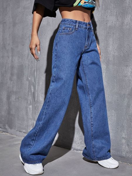 wide leg jeans q5go#, Blue
wide leg jeans q5go#, Blue