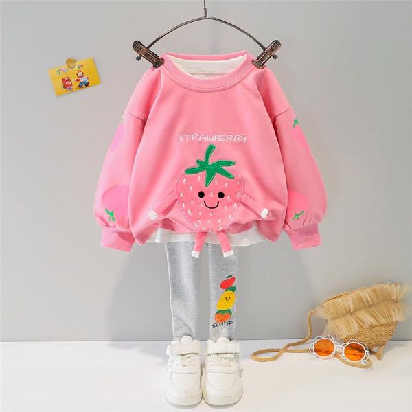 clothing sets girls clothes set korean style fruit pattern hoodie+elastic pants 2pcs kids suit infant toddler children outfits, White
clothing sets girls clothes set korean style fruit pattern hoodie+elastic pants 2pcs kids suit infant toddler children outfits, White
